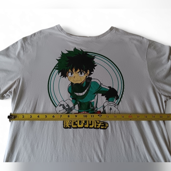 My Hero Academia Izuku Midoriya men's white short-sleeve graphic t-shirt size L - Picture 6 of 8